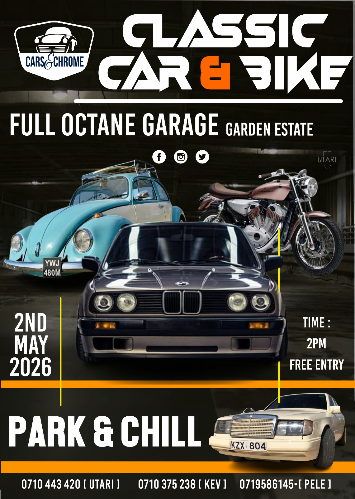 Classic Cars & Bike Park n Chill.